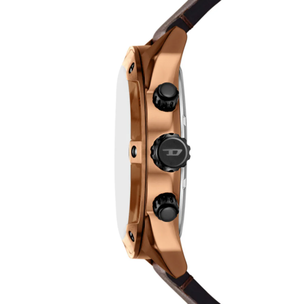 Men Spiked Brown Watch - Image 2