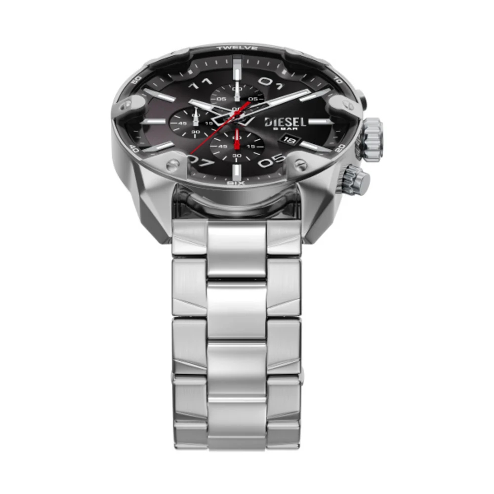 Men Spiked Silver Watch - Image 5