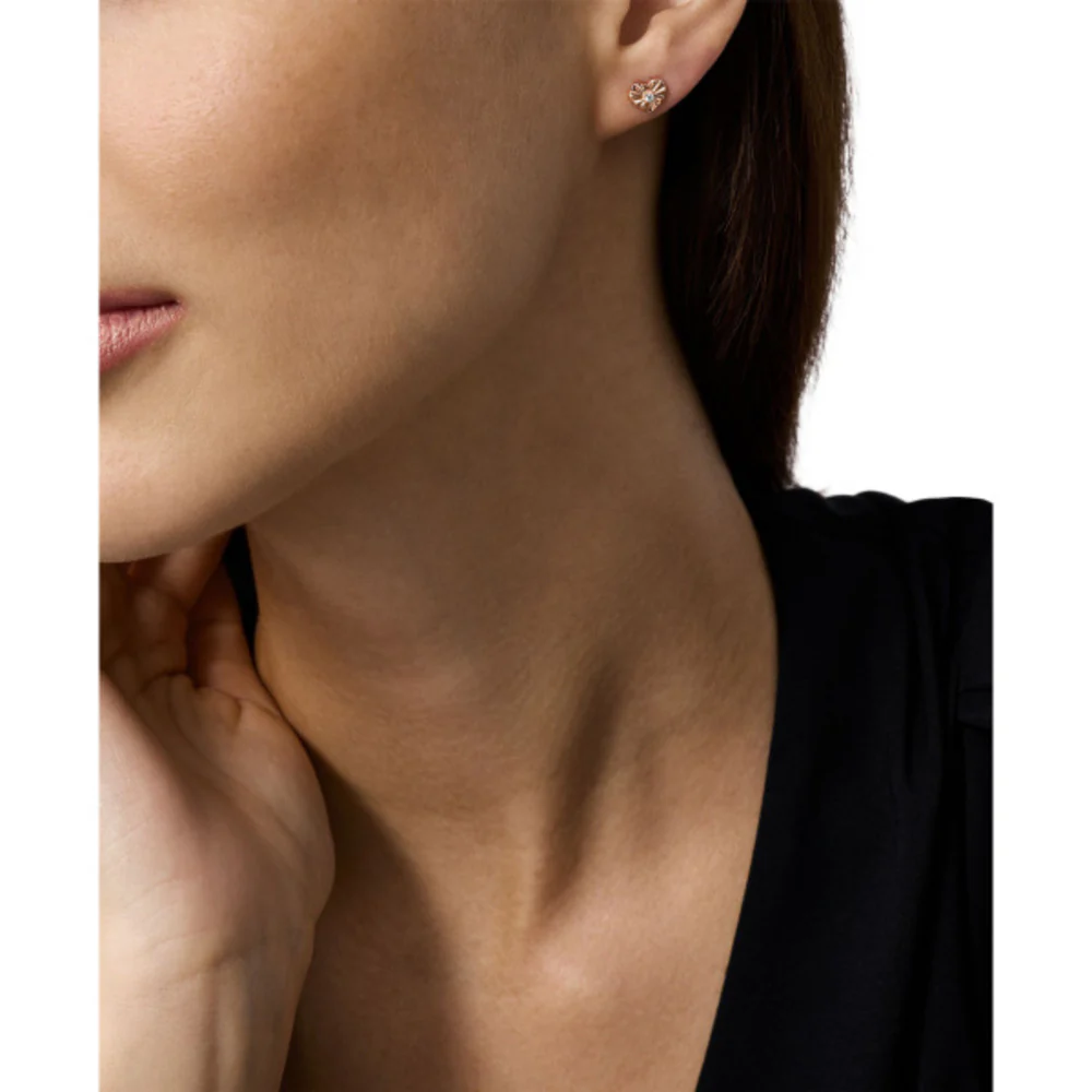 Women Sentimental Two Tone Earrings - Image 3