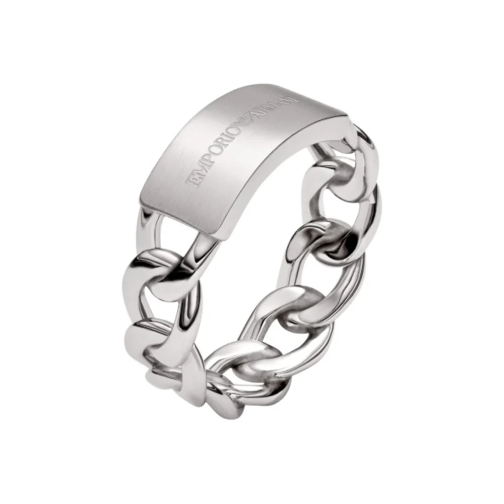 Men Eagle Logo Silver Ring