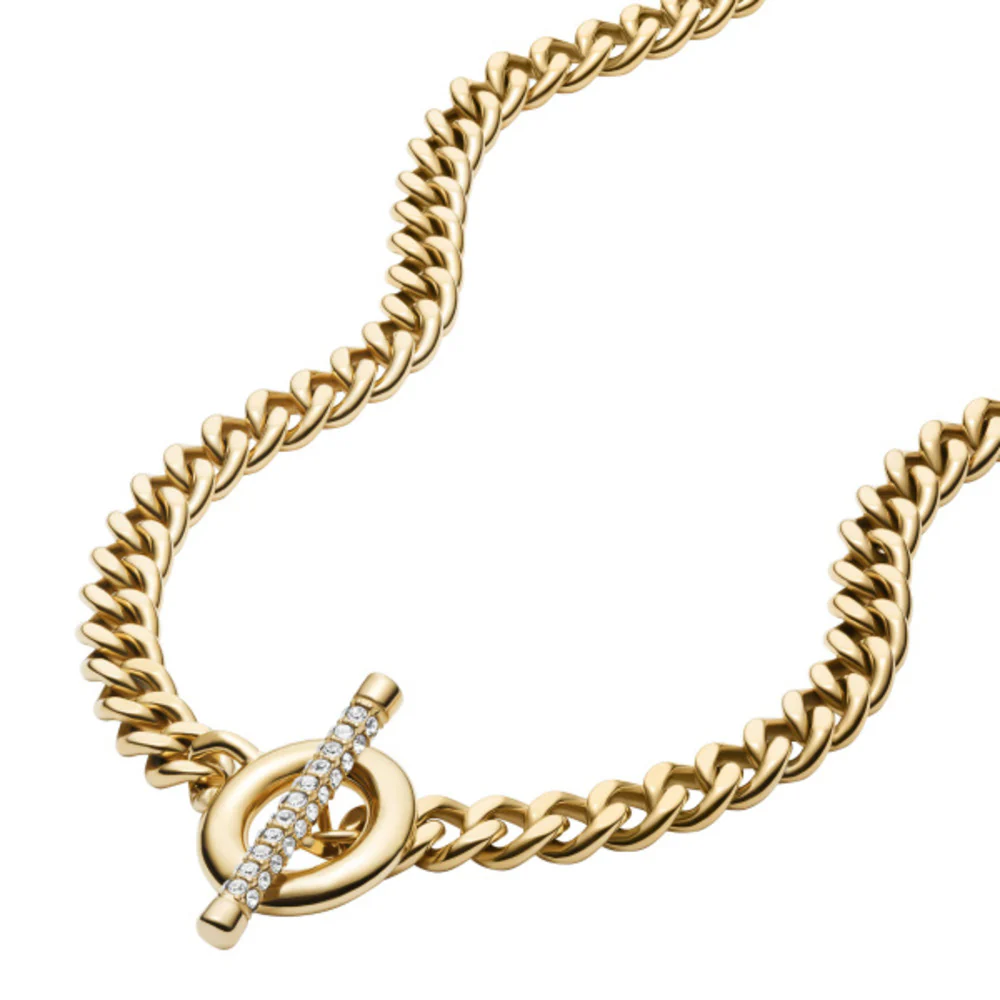 Women Carlie T-Bar Gold Necklace - Image 2