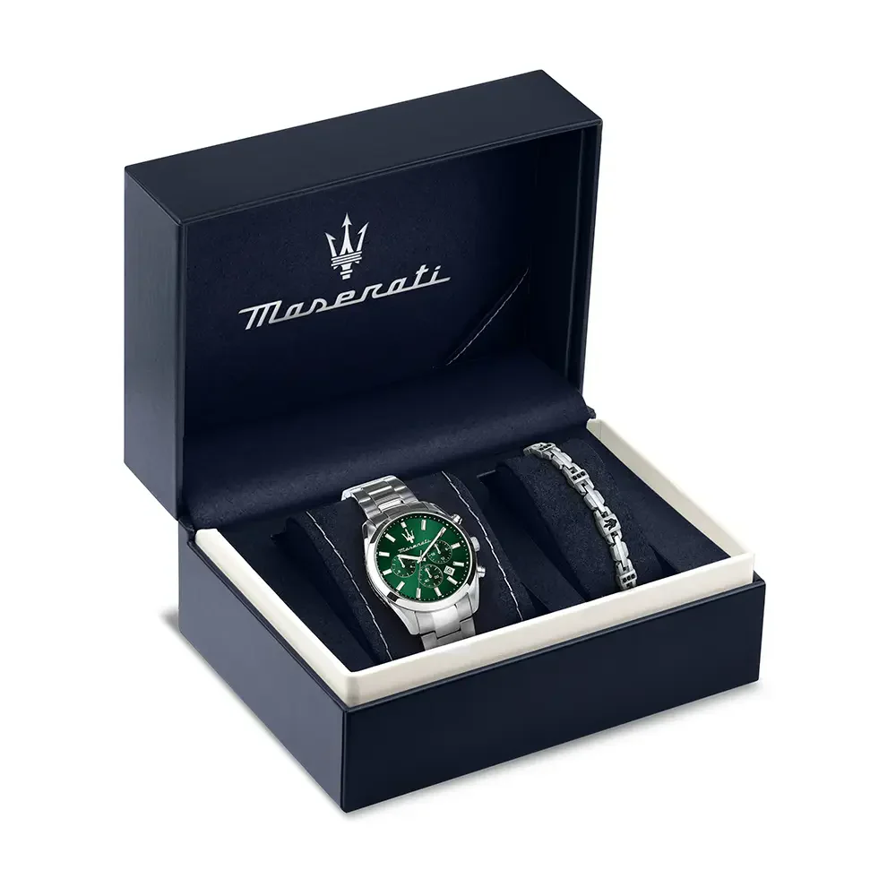 Men Attrazione Green Watch Set - Image 5