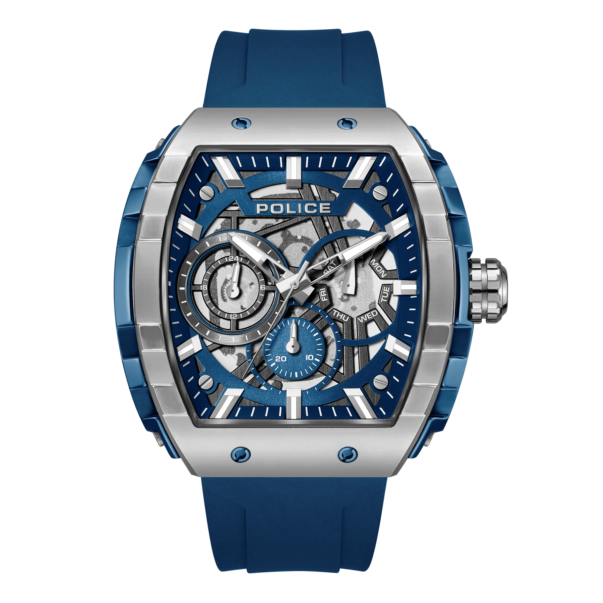 Men Flash Blue Watch