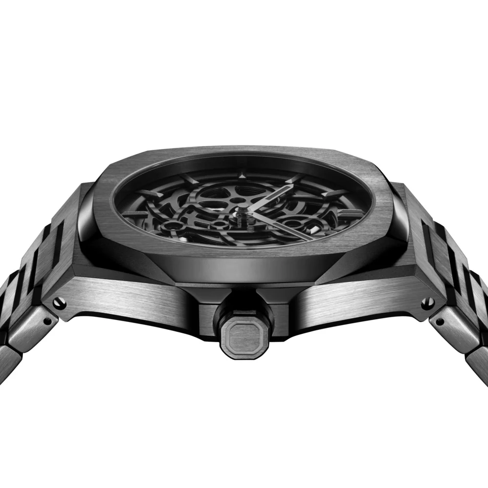 Men Skeleton Grey Watch - Image 3