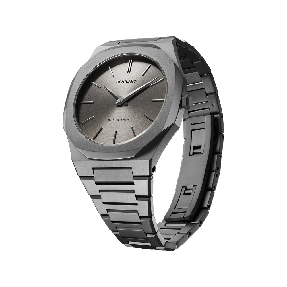 Men Ultra Thin Grey Watch - Image 2