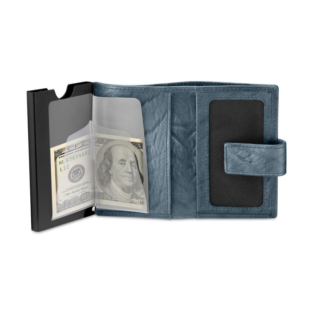 Men Automatic Navy Blue Card Holder - Image 3
