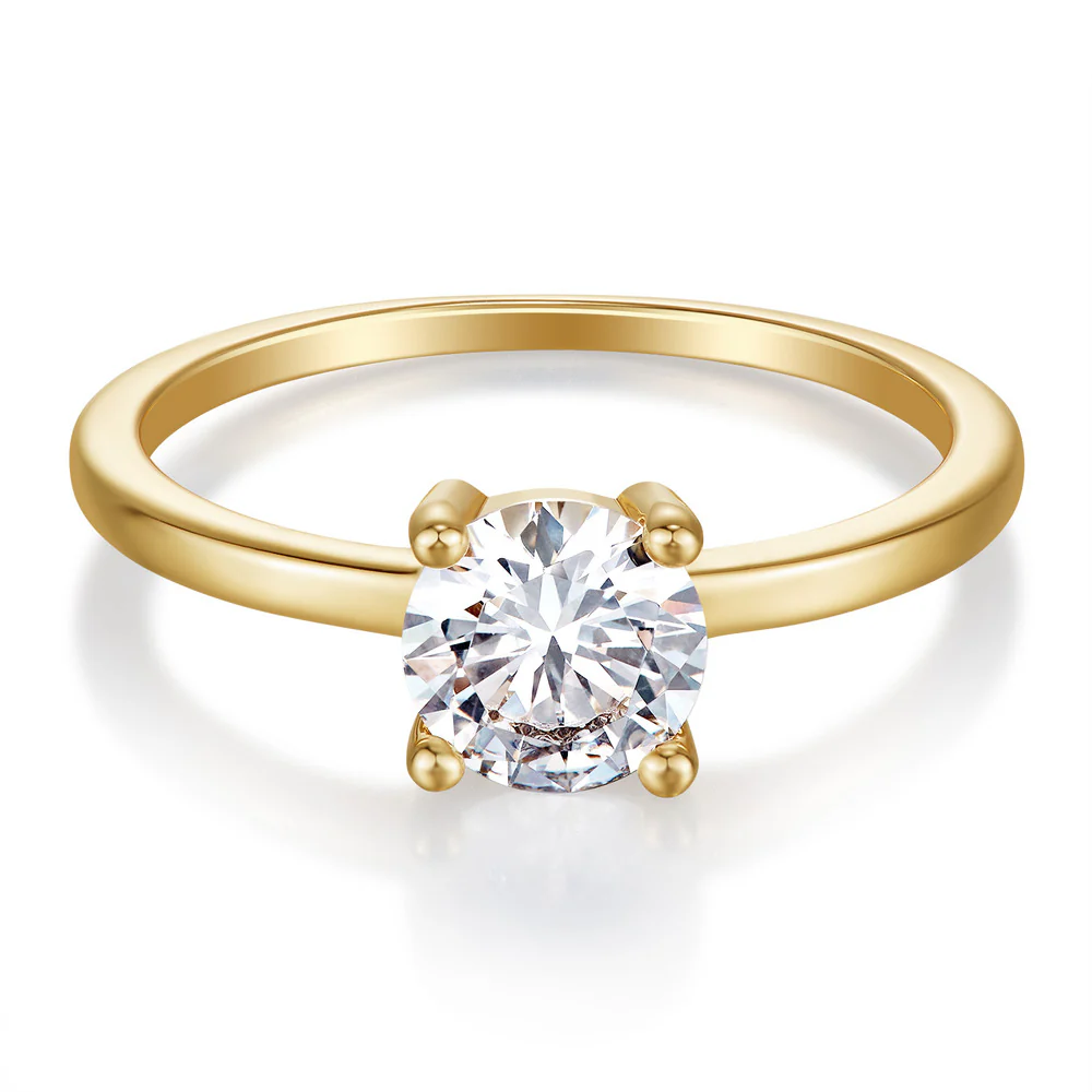 Women Solitaire Crystal Ring - Image 2