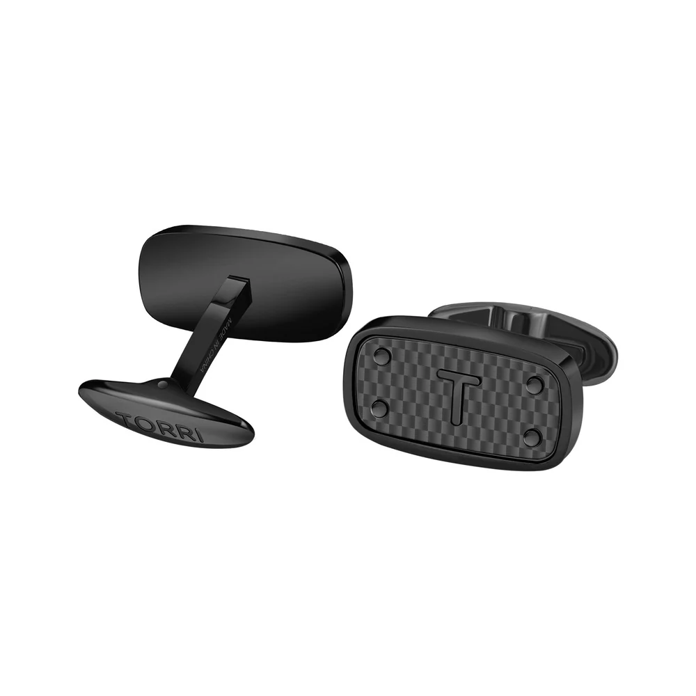 Men Bertoldo Black Cufflink - Image 2