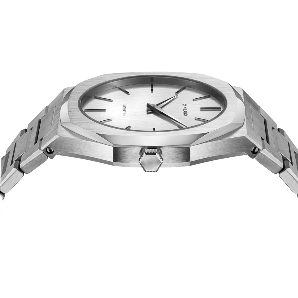 Men Ultra Thin Silver Watch - Image 3
