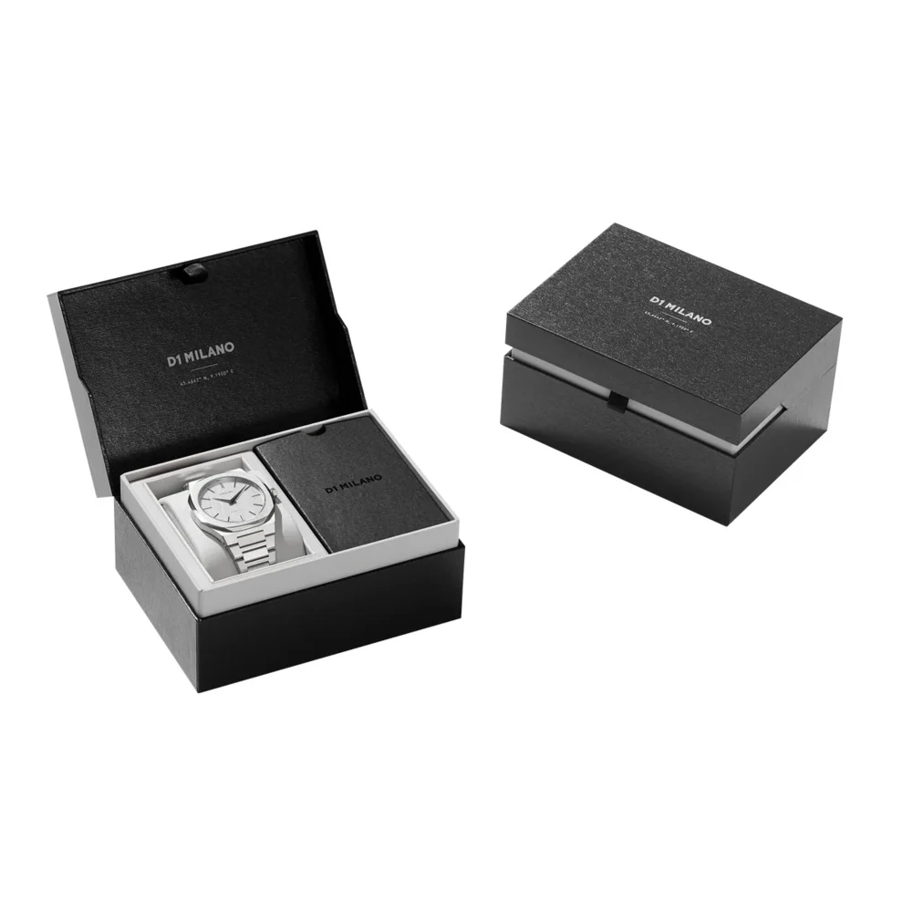 Men Ultra Thin Silver Watch - Image 5