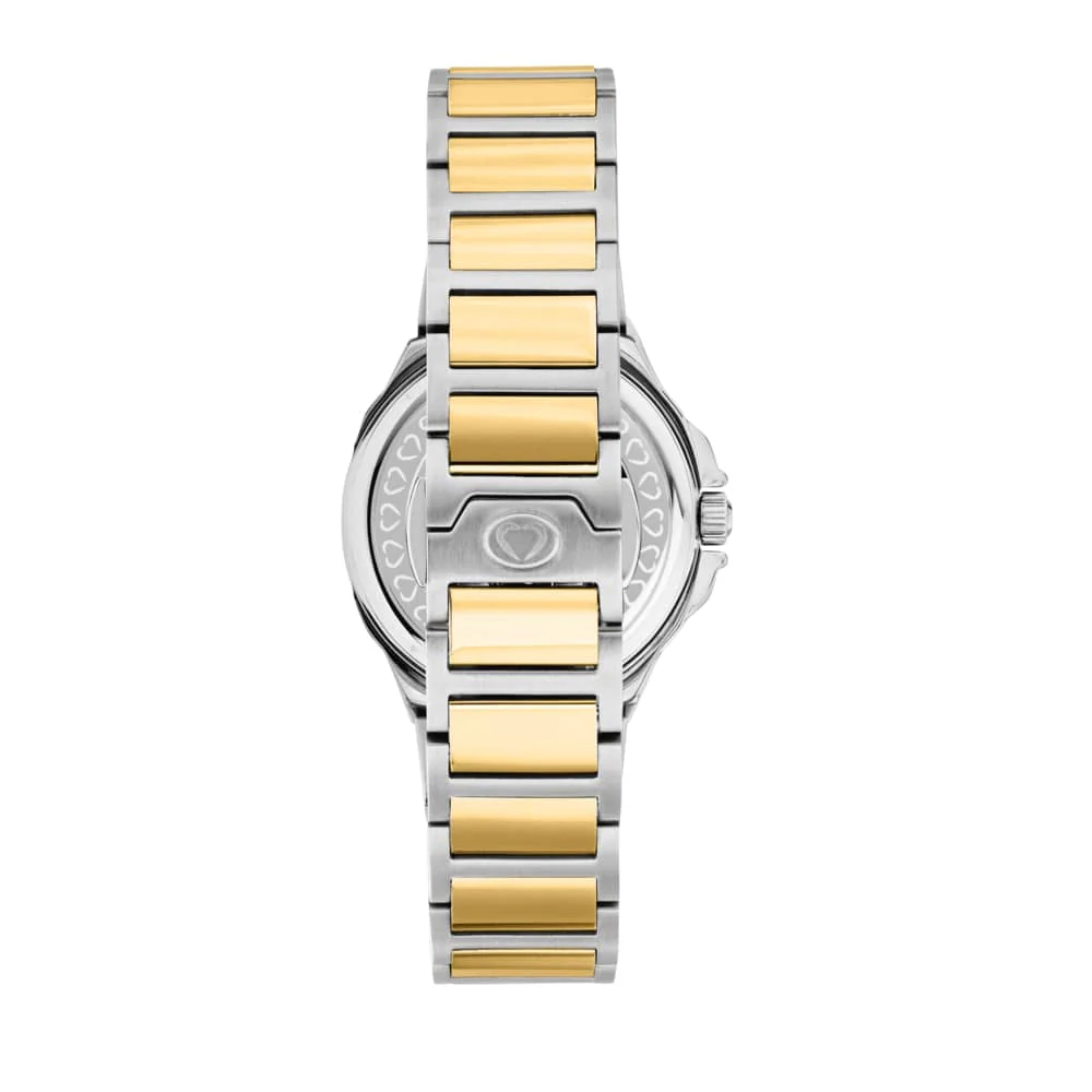 Women Faceted Two Tone Watch - Image 5