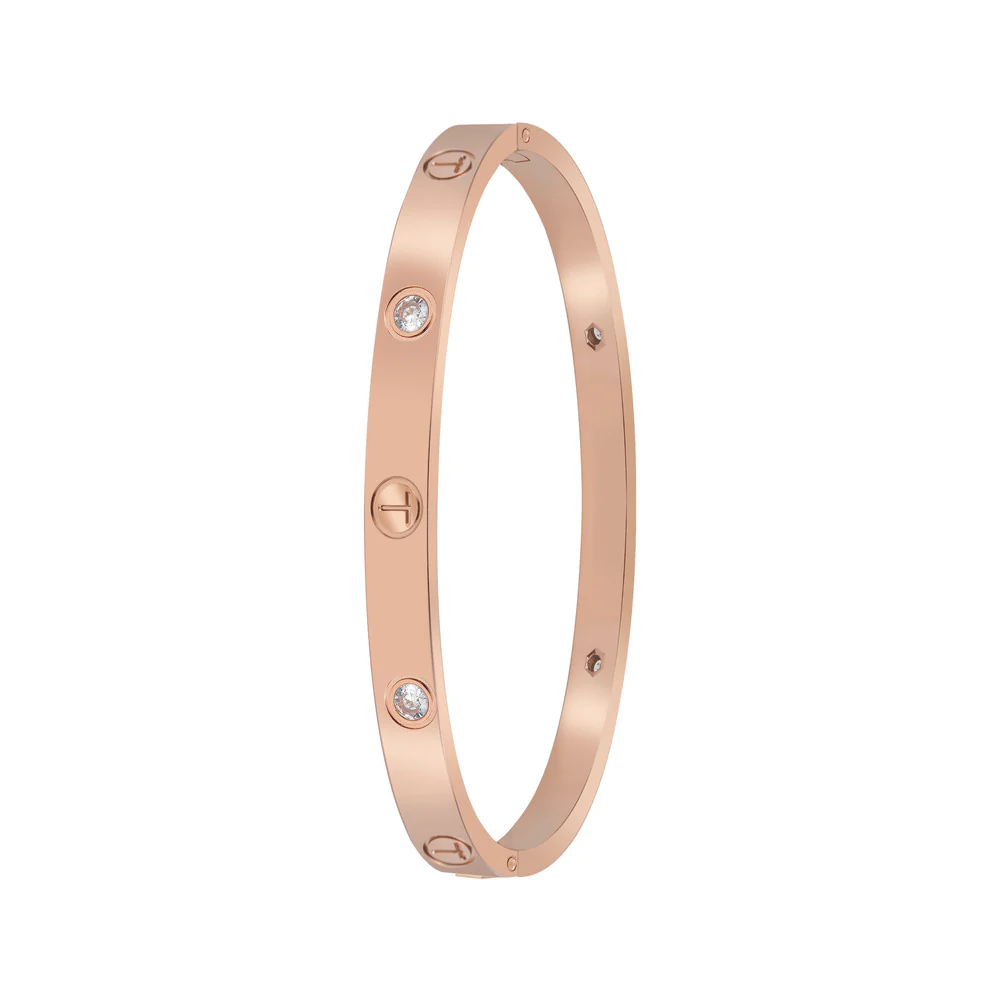 Women Livia Rose Gold Bangle - Image 4